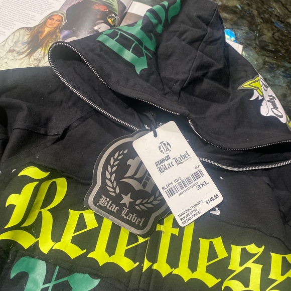 Blac Label Premium Vintage Full Zip Hoodie 3X - Picture 11 of 11